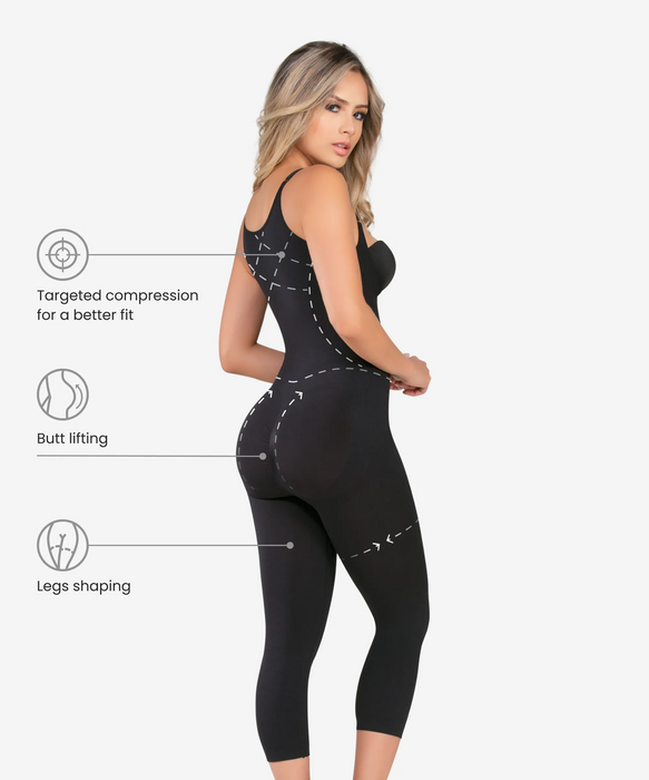 1586 - Seamless Targeted Compression Slimming Thermal Bodysuit