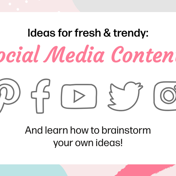 Ideas for fresh & trendy Social Media Content