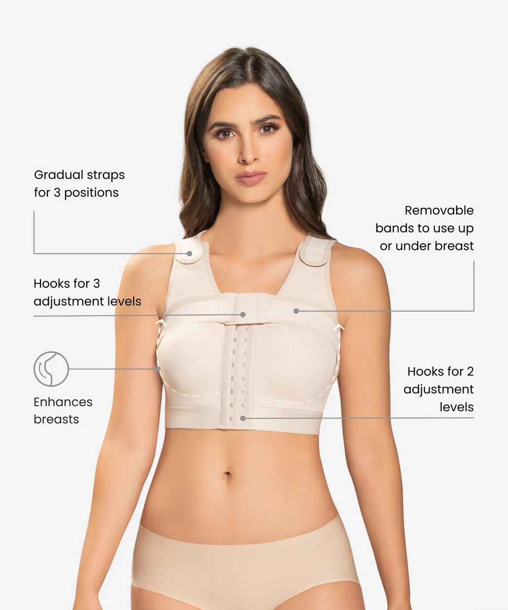 242 - Adjustable Surgical Bra With Removable Band