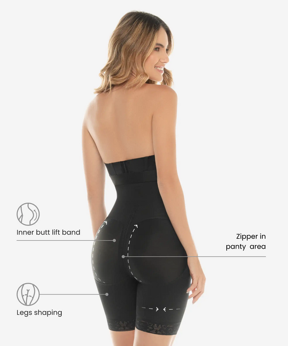 260 - Strapless Compression Bodysuit With Zip Crotch