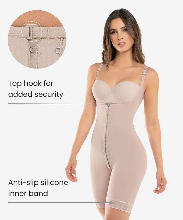 Hook closure bodysuit  with zip crotch - Style 463