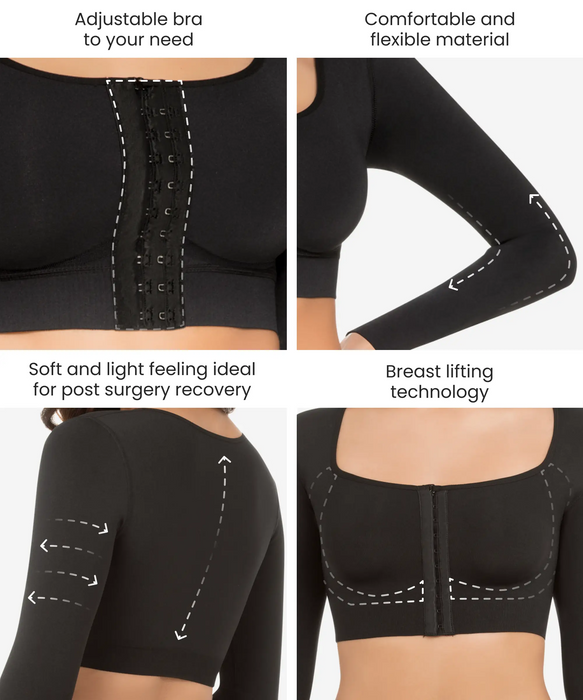 1589 - Front Closure Arm & Bust Control Bra