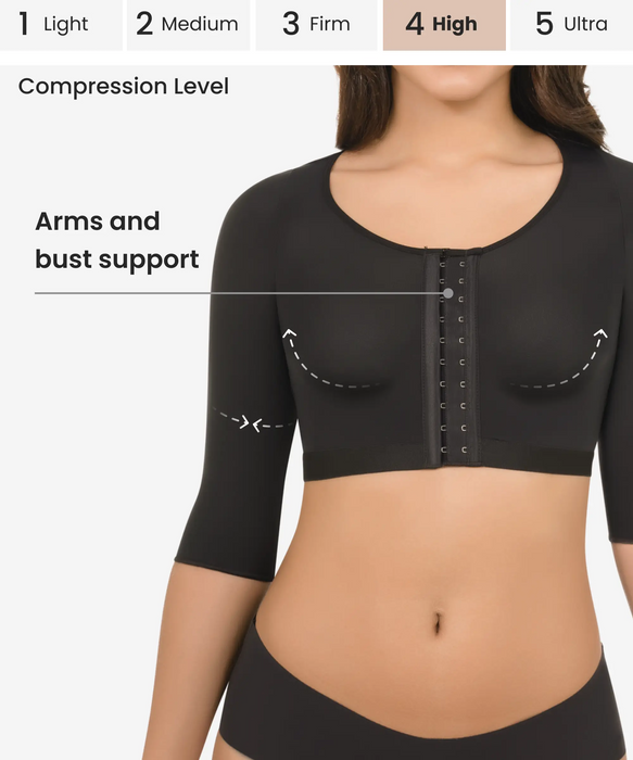 Post-surgery bra with arm shaper, Colombian shapewear