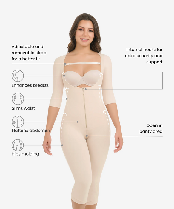  Moda Colombiana Women's Body Shaper Blouse Blusa Fajas