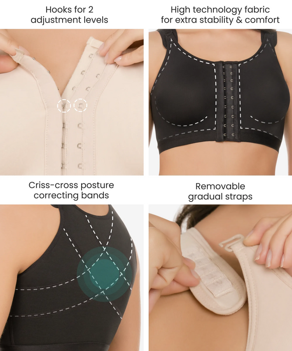 440 - Front Closure Bust Support Bra - BW — CYSM PRO - Colombia y