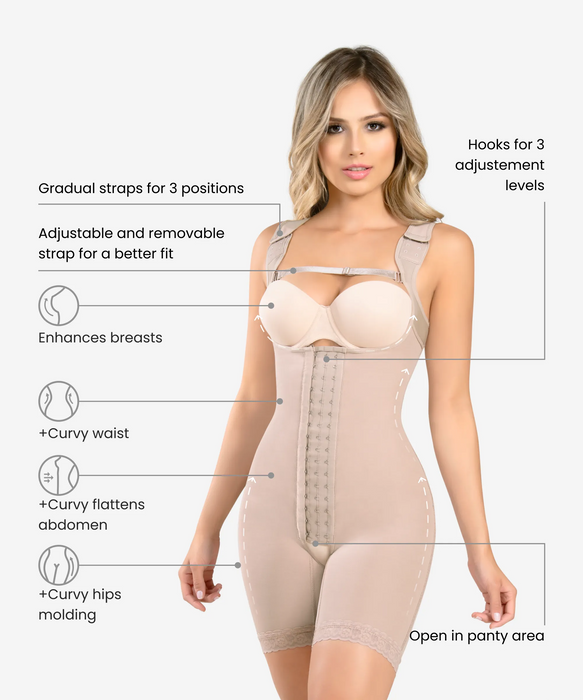 455 - High Control Mid-Thigh Bodysuit