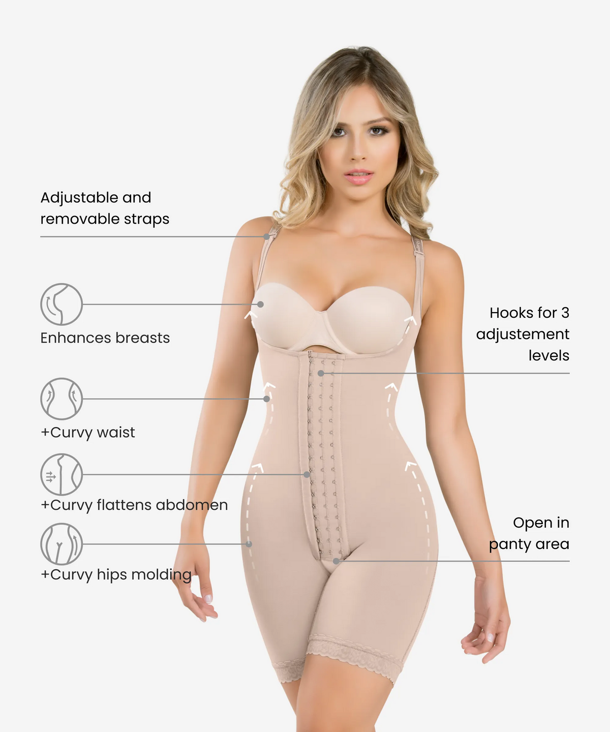 Firm Control Bodysuit W/ BUTT-LIFT REF/471 – Glam Touch Body