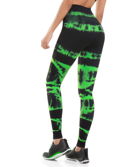 929 - Ultra Compression and Abdomen Control Fit Legging  Neon Green